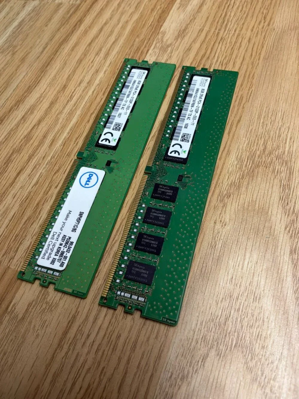 Lot of 2 SK hynix 8GB DDR4-2133P ECC RAM 16GB Total Dell Certified Memory